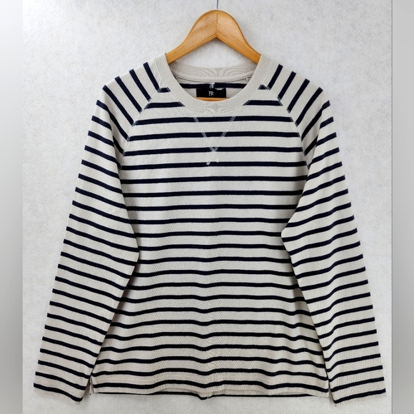 Banana Republic Tops - Banana Republic Luxury Touch Striped Crewneck Sweatshirt Women's Size Medium
